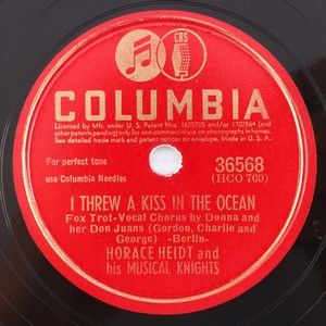Horace Heidt, I Threw A Kiss In The Ocean/Little Bo-Peep  1942 10" 78 rpm Record